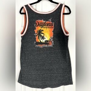 Harley Davidson Daytona Beach Florida Bruce Rossmeyer Tropical Tank Top XL Women